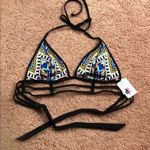 NWT Victoria’s Secret PINK Colorful Bikini Top